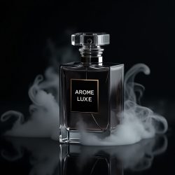 flux dev a luxurious glass perfume bottle labeled arome luxe b 0